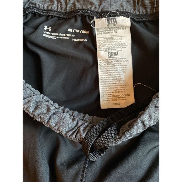 Under Armour Women XS Heat Gear Capris Jogger Loose Athletic Capris Black Gray - Picture 5 of 5